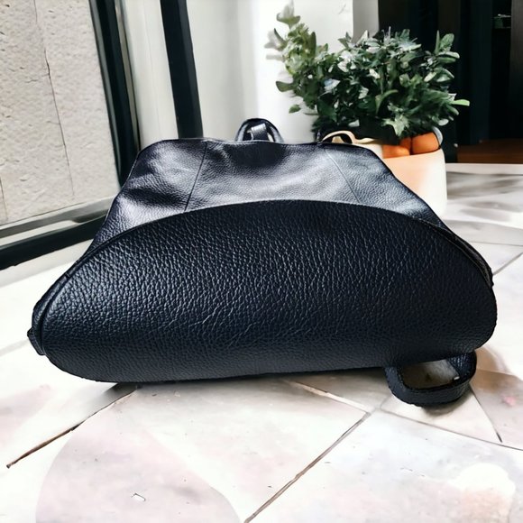 BORSE PELLE NAVY Bucket Bag/Backpack MADE IN ITALY main image 9